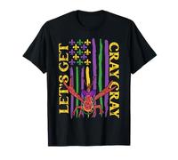 Crawfish Crayfish | Mardi Gras Flag | Let's Get Cray Cray T-Shirt
