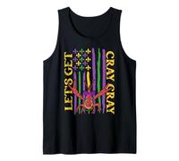 Crawfish Crayfish | Mardi Gras Flag | Let's Get Cray Cray Tank Top