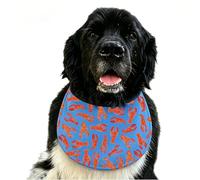 Crawfish Dog Drool Bib Lobster Seafood Theme Dog Drooling Bib Adjustable Slobber Catcher for Large & Giant Breeds Saint Bernard Mastiff
