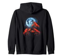 Crawfish howling to the moon Zip Hoodie