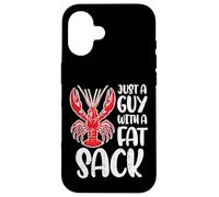 Crawfish Just A Guy With Fat Sack Funny Crayfish Dad Men Case for iPhone 16