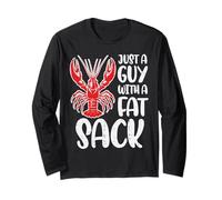 Crawfish Just A Guy with Fat Sack Funny Crayfish Dad Men Long Sleeve T-Shirt