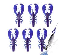 Crawfish Lures for Trout - 6pcs Soft Fishing Lure, Crawfish Bait | Realistic Walking Action Bass Fishing Lure, Crayfish Bait for Fishing Perch for Freshwater Saltwater Fishing for Medium Large Carniv