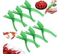 Crawfish Peeler Tool - 2026 New Crawfish Sheller and Shucker for Quick Peeling | Durable Seafood Shell Remover with Automatic Rebound & Extended Handle for Shrimp, Prawns, Crayfish - 3/6 Pack