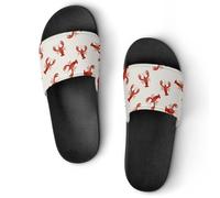 Crawfish Red Lobsters Women's House Slippers for Men Shower Slides Bathroom Shoes Sandals 42 (260mm)