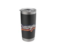 Crawford Personalized Name Shirt Custom Lettering 70's Stainless Steel Insulated Tumbler
