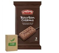 Crawfords Biscuit Portion Mini Packs | Perfect for On-The-Go Snacking, Office, Travel | Bourbon Creams Flavour - 20 Packs (3 Biscuits In Each Pack)