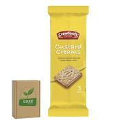 Crawfords Biscuit Portion Mini Packs | Perfect for On-The-Go Snacking, Office, Travel | Custard Creams Flavour - 20 Packs (3 Biscuits In Each Pack)