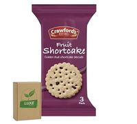 Crawfords Biscuit Portion Mini Packs | Perfect for On-The-Go Snacking, Office, Travel | Fruit Shortcake Flavour - 20 Packs (3 Biscuits In Each Pack)