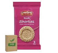Crawfords Biscuit Portion Mini Packs | Perfect for On-The-Go Snacking, Office, Travel | Rich Shorties Flavour - 20 Packs (3 Biscuits In Each Pack)