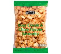 CRAWFORD'S Sour Cream & Chive Flavour Savouries 250g, Snack Biscuits (Pack of 4)