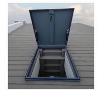 Crawl Space Access Door Rooftop Skylight Hatch Dark Grey Galvanized Roof Hatch Deck Warehouse(Dark Grey_70x70cm/2.3x2.3ft)