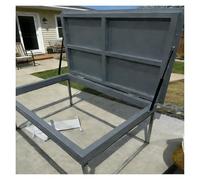 Crawl Space Floor Access Door Exterior, Flush-Mounted Basement Hidden Door for Home Renovation, Manual Cellar Doors Entrance Hatch for Storage/Emergency Escape(Black,LXW 900x650cm/35.4x25.6in)