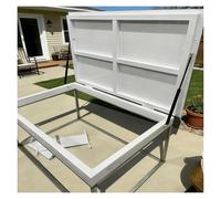 Crawl Space Floor Access Door Exterior, Flush-Mounted Basement Hidden Door for Home Renovation, Manual Cellar Doors Entrance Hatch for Storage/Emergency Escape(White,LXW 1300x650mm/51.2x25.6in)