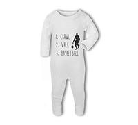Crawl, Walk, Basketball - Baby Romper Suit - New Born