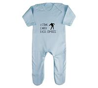 Crawl Walk Kill Zombies Baby Romper Jumpsuit with feet, 6-12 Months, Pastel Blue