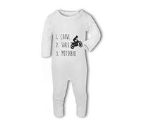 Crawl, Walk, Motorbike - Baby Romper Suit, New Born