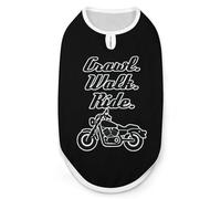 Crawl Walk Ride Motocycle Dog And Cat Clothes Pet Summer Sleeveless T Shirt Basic Vest L