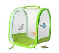 Crawler Enclosure - Run Starter Kit, 25cm Foldable Habitat with Handle | Mesh Cage for Monarch Butterfly Watching, Grasshoppers, Ladybugs, Education