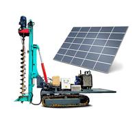 Crawler Hydraulic Solar Pile Driver Spiral Screw and Rotary Drill for PV Ground Mount Systems and Foundation Work