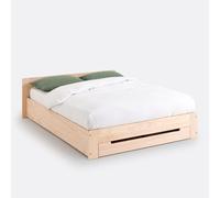 Crawley Solid Pine Storage Bed with Bed Base untreated