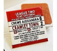 Crawley Town Promoted Gift | 2024 League Two Play-Off Final Crawley Town Marble Coaster