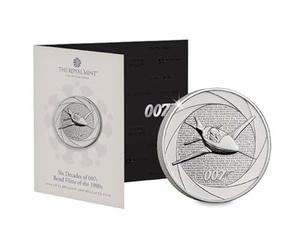 CrawleyCoins 2024 Six Decades of James Bond 007 - 1980 £5 Brilliant Uncirculated Coin in Mint Pack