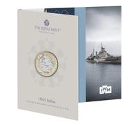 CrawleyCoins 2025 HMS Belfast UK £2 Brilliant Uncirculated Coin in Mint Sealed Pack