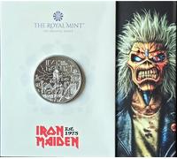 CrawleyCoins 2025 Iron Maiden Music Legends UK £5 Brilliant Uncirculated Coin in Mint Pack