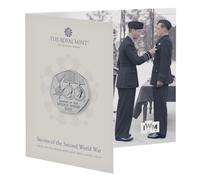 CrawleyCoins 2025 Stories of World War II WW2 UK 50p Brilliant Uncirculated Coin in Mint Sealed Pack