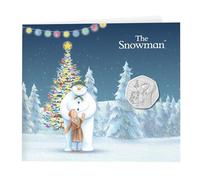 CrawleyCoins 2025 UK Snowman Christmas 50p Brilliant Uncirculated Coin in Mint Sealed Pack