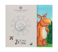 CrawleyCoins 2025 Zog Dragon from Gruffalo UK 50p Brilliant Uncirculated Coin in Mint Pack