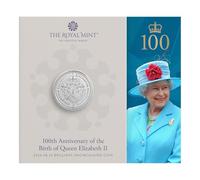 CrawleyCoins 2026 100th Birth Anniversary of Queen Elizabeth II UK £5 Coin in Mint Sealed Pack
