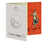 CrawleyCoins Mary Poppins 2025 UK 50p Brilliant Uncirculated Coin Mint Sealed Pack