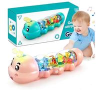 Crawling Caterpillar Toy - Interactive Educational Musical Light-Up Tummy Time Toy with Sound and Lights for Kids
