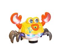 Crawling Crab Báby Toy, Smart Obstacle Avoidance Technology, 20.5x11.5x14cm, Sensory Stuff Moving Crabs, Tummy Time Toys With LED Light, Kid-Friendly Design, For Tóddlers Kids