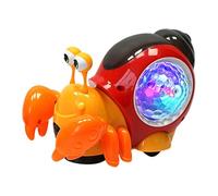 Crawling Crab Toy With Music And LED Light Up For Kids - Interactive Learning Development Toy With Automatically Avoid Obstacles, Build In Rechargeable Battery (Green), Voice Companion