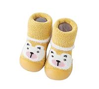 Crawling Shoes Baby - Boy, Children's Shoes, Warm, Thermal Shoes, Breathable, First Walking Shoes, Baby, Slippers, Closed, Comfortable, Autumn Shoes, Slippers Baby, Trainers, yellow, 4.5 UK Child