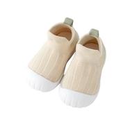 Crawling Shoes Children's First Walking Shoes Baby Toe and Heel Protection Hut Shoes Sock Shoes Girls Boys Slippers Children's Slippers Maximum Safety Non-Slip First Walking Shoes, Beige 2, 7 UK Child