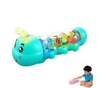 Crawling Toy, Caterpillar Design Tummy Time Toy with Light & Music Musical Light Up, Interactive Caterpillar Crawling Toy, Early Learning Activity Toy for Boys and Girl