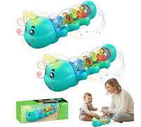 Crawling Toy, Caterpillar Design Tummy Time Toy with Light & Music Musical Light Up, Musical Crawling Toys, Push and Pull Toys, Birthday Gifts for Kids Boys and Girl