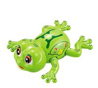 Crawling Toys,Cute Electric Frog with Music and Light - Crawling Toy with Obstacle Avoidance, Early Learning Educational Toy for Christmas Birthday
