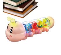 Crawling Toys For Kid - 24x9x11cm Caterpillar Shape Early Development Learning Tool, Colorful Light Up Music Toy | Interactive Sensory Play | Ideal for Kids Girls Children Birthday Christmas New Year
