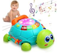 Crawling Toys,Multi-functional Turtle Drum Toy for Toddlers Musical Turtle Crawling Infant Toys Musical Crawling Toy Interactive Walking with Music,Lights Learning with Numbers Sounds Educational