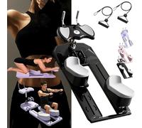 Crawling Training Machine Spine Twist & Stretch Trainer Effective Waist & Spine Workout, 3 Adjustable Height LED Counter 230kg Capacity,Detachable,for Full-Body WorkoutBlack,47 IN