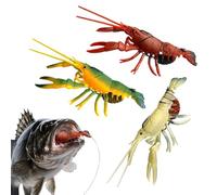 Crayfish Bait, Attractive Bass Bait, Imitation Soft Bait, Swimming Bait, Set of 3, Bait for Adventure, Freshwater, Husband, Father, Men, Camping, Outdoor, Saltwater