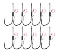 Crayfish Hooks | Baits for Perch Trout Catfish, Set of 10 Sturdy Hooks for Water Fishing Lakes Rivers Camping Trout