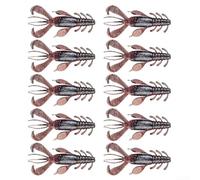 Crayfish Silicone Lure Lobster Soft Bait Featuring Realistic Scale Reflection For Multi Species Fishing In Full Water Layers Assorted Colors 10 Pack(10pcs Deep red)