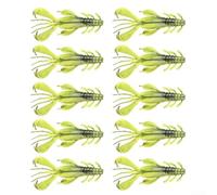 Crayfish Silicone Lure Lobster Soft Bait Featuring Realistic Scale Reflection For Multi Species Fishing In Full Water Layers Assorted Colors 10 Pack(10pcs yellow)