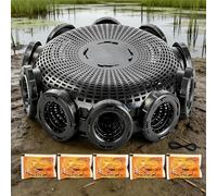 Crayfish Trap - Lightweight Fishing Bait Trap With Fine Airflow Openings | Crab & Crayfish Traps Escape-Proof Design | Foldable Fish Traps For River Estuary And Coastal Angling